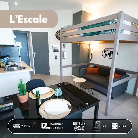 L'escale, Proche Ville, Parking, Terrasse, Netflix Daire *